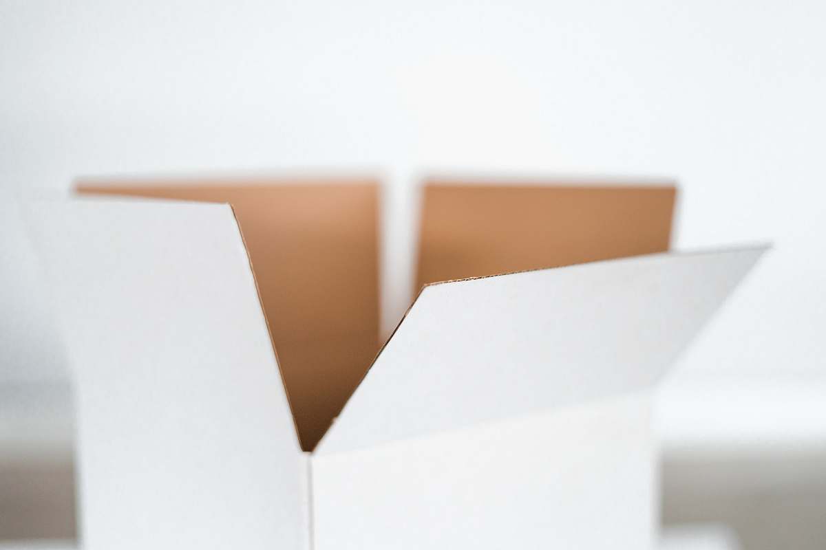 file binder closeup photo of white box white